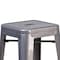 Flash Furniture 30'' High Backless Clear Coated Metal Indoor Barstool, Square Seat, PK4 4-XU-DG-TP0004-30-GG - alternate 4